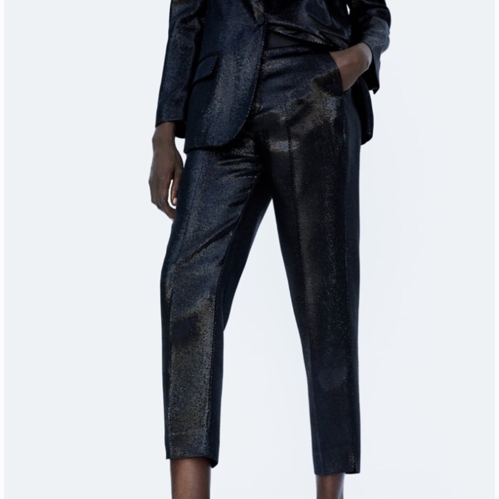 Zara shine effect pants
